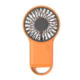 Darrahopens Appliances > Fans > Portable Fans 2-PCS Orange New Portable Handheld Air Cooler Fan - Foldable Desktop USB Rechargeable Mini Fan with Climbing Buckle
