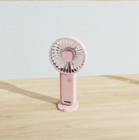 Darrahopens Appliances > Fans > Portable Fans 2-PCS Pink Portable USB Rechargeable Mini Handheld Fan with Desktop Base & Phone Stand - 3-Speed Quiet Operation