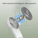 Darrahopens Appliances > Fans > Portable Fans 2-PCS White New Portable Handheld Air Cooler Fan - Foldable Desktop USB Rechargeable Mini Fan with Climbing Buckle