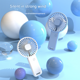 Darrahopens Appliances > Fans > Portable Fans 2-PCS White Portable USB Rechargeable Mini Handheld Fan with Desktop Base & Phone Stand - 3-Speed Quiet Operation