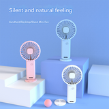 Darrahopens Appliances > Fans > Portable Fans 2-PCS White Portable USB Rechargeable Mini Handheld Fan with Desktop Base & Phone Stand - 3-Speed Quiet Operation
