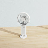 Darrahopens Appliances > Fans > Portable Fans 2-PCS White Portable USB Rechargeable Mini Handheld Fan with Desktop Base & Phone Stand - 3-Speed Quiet Operation