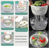 Darrahopens Appliances > Fans > Portable Fans 4.5L Electric Vegetable Spin Dryer - USB Rechargeable