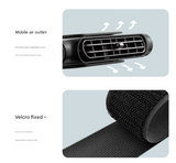 Darrahopens Appliances > Fans > Portable Fans Black Car Seat Headrest Fan - USB Powered Bladeless Rear Seat Fan for Vehicle Cooling (175x75x34mm)