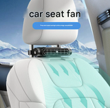 Darrahopens Appliances > Fans > Portable Fans Black Car Seat Headrest Fan - USB Powered Bladeless Rear Seat Fan for Vehicle Cooling (175x75x34mm)