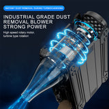 Darrahopens Appliances > Fans > Portable Fans Black Multifunctional Turbo Fan - Portable High-Speed Dust Blower with LED Light & Emergency Power Bank for Outdoor & Home Use