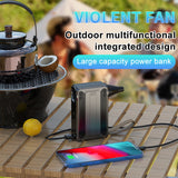 Darrahopens Appliances > Fans > Portable Fans Black Multifunctional Turbo Fan - Portable High-Speed Dust Blower with LED Light & Emergency Power Bank for Outdoor & Home Use