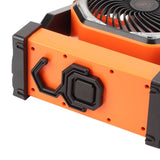 Darrahopens Appliances > Fans > Portable Fans Camping Fan with LED Lantern 4 Levels 270 Degree Pivot Large Air Volume USB Rechargeable Outdoor Tent Fan with Light Hook Orange In Australia - Darrahopens