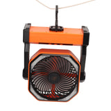 Darrahopens Appliances > Fans > Portable Fans Camping Fan with LED Lantern 4 Levels 270 Degree Pivot Large Air Volume USB Rechargeable Outdoor Tent Fan with Light Hook Orange In Australia - Darrahopens