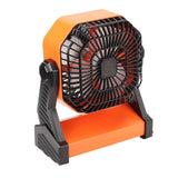 Darrahopens Appliances > Fans > Portable Fans Camping Fan with LED Lantern 4 Levels 270 Degree Pivot Large Air Volume USB Rechargeable Outdoor Tent Fan with Light Hook Orange In Australia - Darrahopens