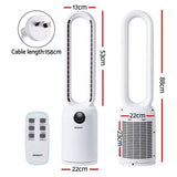 Darrahopens Appliances > Fans > Portable Fans Devanti 2in1 Bladeless Fan Air Purification W/ Remote 88cm