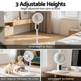 Darrahopens Appliances > Fans > Portable Fans Devanti Pedestal Fan W/ Remote 3 Speed 12H Timer Height Adjustable Cooling Fan