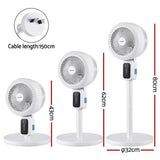 Darrahopens Appliances > Fans > Portable Fans Devanti Pedestal Fan W/ Remote 3 Speed 12H Timer Height Adjustable Cooling Fan