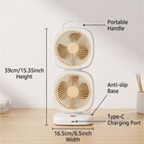 Darrahopens Appliances > Fans > Portable Fans Dual 350° Rotatable Head Rechargeable Desk Fan, Quiet Brushless USB Portable Air Circulator, Small Personal Cooling Fan for Bedroom Office Dorm Camping Travel (Yellow) In Australia - Darrahopens