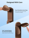 Darrahopens Appliances > Fans > Portable Fans Handheld Mini Fan (Brown), 3-in-1 USB Rechargeable Portable Fan with Power Bank & Flashlight, Pocket Design for Travel & Summer