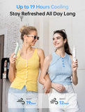 Darrahopens Appliances > Fans > Portable Fans Handheld Mini Fan (White), 3-in-1 USB Rechargeable Portable Fan with Power Bank & Flashlight, Pocket Design for Travel & Summer