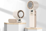 Darrahopens Appliances > Fans > Portable Fans Handheld Portable Fan with Ice Cooler 100-Speed Rechargeable Handheld Fan - Beige