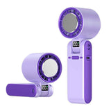 Darrahopens Appliances > Fans > Portable Fans Handheld Portable Fan with Ice Cooler 100-Speed Rechargeable Handheld Fan - Purple
