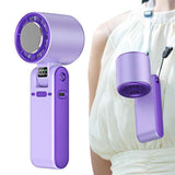 Darrahopens Appliances > Fans > Portable Fans Handheld Portable Fan with Ice Cooler 100-Speed Rechargeable Handheld Fan - Purple
