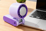 Darrahopens Appliances > Fans > Portable Fans Handheld Portable Fan with Ice Cooler 100-Speed Rechargeable Handheld Fan - Purple