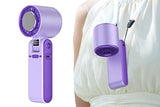 Darrahopens Appliances > Fans > Portable Fans Handheld Portable Fan with Ice Cooler 100-Speed Rechargeable Handheld Fan - Purple