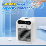 Darrahopens Appliances > Fans > Portable Fans Portable 500ml Large-Capacity Air Cooler Fan - 9-Blade Strong Wind & Wide-Angle Oscillation, Easy Top-Fill Desktop Evaporative Humidifier