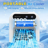 Darrahopens Appliances > Fans > Portable Fans Portable 500ml Large-Capacity Air Cooler Fan - 9-Blade Strong Wind & Wide-Angle Oscillation, Easy Top-Fill Desktop Evaporative Humidifier