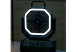 Darrahopens Appliances > Fans > Portable Fans Portable Camping Fan with Light Large Capacity Outdoor Rechargeable Tent Fan - Army Green