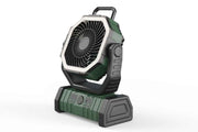 Darrahopens Appliances > Fans > Portable Fans Portable Camping Fan with Light Large Capacity Outdoor Rechargeable Tent Fan - Army Green