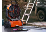 Darrahopens Appliances > Fans > Portable Fans Portable Camping Fan with Light Large Capacity Outdoor Rechargeable Tent Fan - Orange