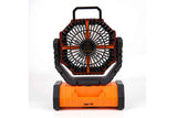 Darrahopens Appliances > Fans > Portable Fans Portable Camping Fan with Light Large Capacity Outdoor Rechargeable Tent Fan - Orange