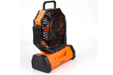 Darrahopens Appliances > Fans > Portable Fans Portable Camping Fan with Light Large Capacity Outdoor Rechargeable Tent Fan - Orange