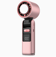 Darrahopens Appliances > Fans > Portable Fans Portable Fan Handheld Mini Turbo Fan Battery ， High Speed Powerful Ice Cooling 5 Speed Adjustable Rechargeable Personal Fans for Beach Camping Travel Working （Cherry Blossom Pink）
