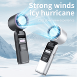 Darrahopens Appliances > Fans > Portable Fans Portable Fan Handheld Mini Turbo Fan Battery ， High Speed Powerful Ice Cooling 5 Speed Adjustable Rechargeable Personal Fans for Beach Camping Travel Working （White）