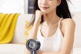 Darrahopens Appliances > Fans > Portable Fans Portable Handheld Turbo Fan Windy Speed Adjustable Mini Personal Battery Operated Fan -Grey