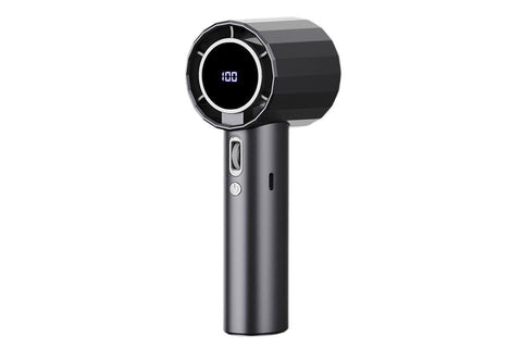 Darrahopens Appliances > Fans > Portable Fans Portable Handheld Turbo Fan Windy Speed Adjustable Mini Personal Battery Operated Fan -Grey