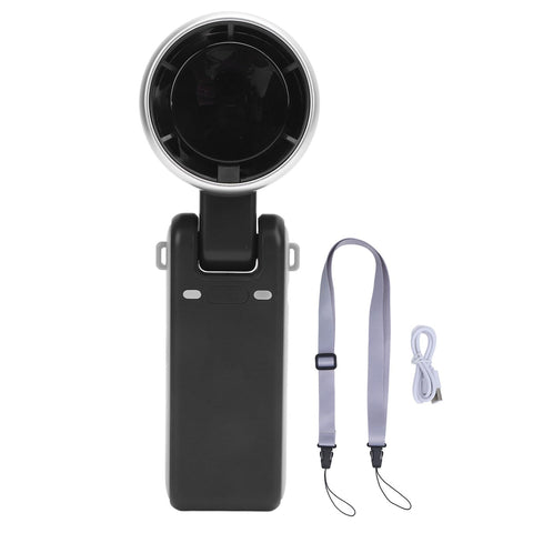 Darrahopens Appliances > Fans > Portable Fans Portable Turbo Handheld Fan with Digital Display – 5-Speed Rechargeable Mini Fan, 3600mAh Battery, Foldable & Neck Strap Design for Outdoor Travel and Daily Use(Black)