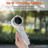 Darrahopens Appliances > Fans > Portable Fans Portable Turbo Handheld Fan with Digital Display – 5-Speed Rechargeable Mini Fan, 3600mAh Battery, Foldable & Neck Strap Design for Outdoor Travel and Daily Use(White)