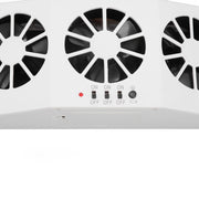 Darrahopens Appliances > Fans > Portable Fans Solar Powered Car Cooler Large Wide Angle 3 Fans Deodorant Energy Saving Car Exhaust Ventilation Fan White In Australia - Darrahopens