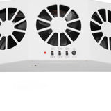 Darrahopens Appliances > Fans > Portable Fans Solar Powered Car Cooler Large Wide Angle 3 Fans Deodorant Energy Saving Car Exhaust Ventilation Fan White In Australia - Darrahopens