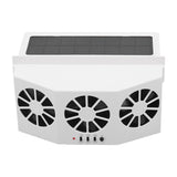 Darrahopens Appliances > Fans > Portable Fans Solar Powered Car Cooler Large Wide Angle 3 Fans Deodorant Energy Saving Car Exhaust Ventilation Fan White In Australia - Darrahopens