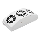 Darrahopens Appliances > Fans > Portable Fans Solar Powered Car Cooler Large Wide Angle 3 Fans Deodorant Energy Saving Car Exhaust Ventilation Fan White In Australia - Darrahopens