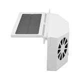 Darrahopens Appliances > Fans > Portable Fans Solar Powered Car Cooler Large Wide Angle 3 Fans Deodorant Energy Saving Car Exhaust Ventilation Fan White In Australia - Darrahopens
