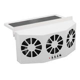 Darrahopens Appliances > Fans > Portable Fans Solar Powered Car Cooler Large Wide Angle 3 Fans Deodorant Energy Saving Car Exhaust Ventilation Fan White In Australia - Darrahopens