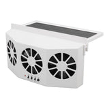 Darrahopens Appliances > Fans > Portable Fans Solar Powered Car Cooler Large Wide Angle 3 Fans Deodorant Energy Saving Car Exhaust Ventilation Fan White In Australia - Darrahopens