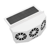 Darrahopens Appliances > Fans > Portable Fans Solar Powered Car Cooler Large Wide Angle 3 Fans Deodorant Energy Saving Car Exhaust Ventilation Fan White In Australia - Darrahopens