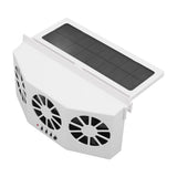Darrahopens Appliances > Fans > Portable Fans Solar Powered Car Cooler Large Wide Angle 3 Fans Deodorant Energy Saving Car Exhaust Ventilation Fan White In Australia - Darrahopens
