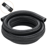 Darrahopens Appliances > Fans > Portable Fans VEVOR 10AN Fuel Line Kit, 3.05 m Fuel Hose Kit, 1.4 cm Nylon Stainless Steel Braided Fuel Line Oil/Gas/Diesel Hose End Fitting Kit, with 7 PCS Swivel Fitting Adapter Kit, Black