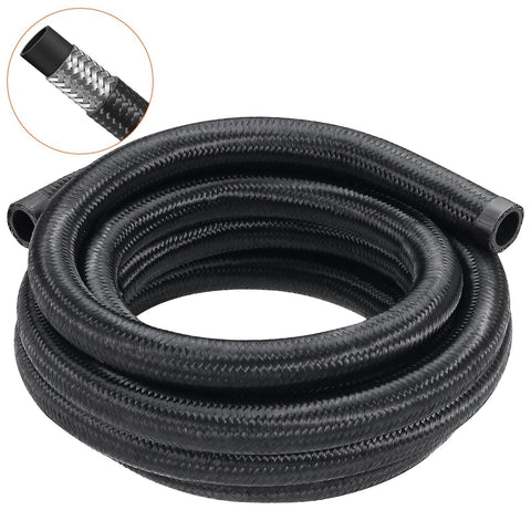 Darrahopens Appliances > Fans > Portable Fans VEVOR 10AN Fuel Line Kit, 3.05 m Fuel Hose Kit, 1.4 cm Nylon Stainless Steel Braided Fuel Line Oil/Gas/Diesel Hose End Fitting Kit, with 7 PCS Swivel Fitting Adapter Kit, Black