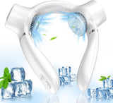 Darrahopens Appliances > Fans > Portable Fans White Portable Neck Fan: Hands-Free Wearable Air Conditioner with 4000mAh Battery for Australian Travel & Daily Use